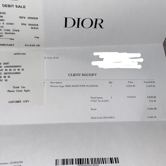 PINK CHRISTIAN DIOR BOOK TOTE MEDIUM - Picture 15 of 16